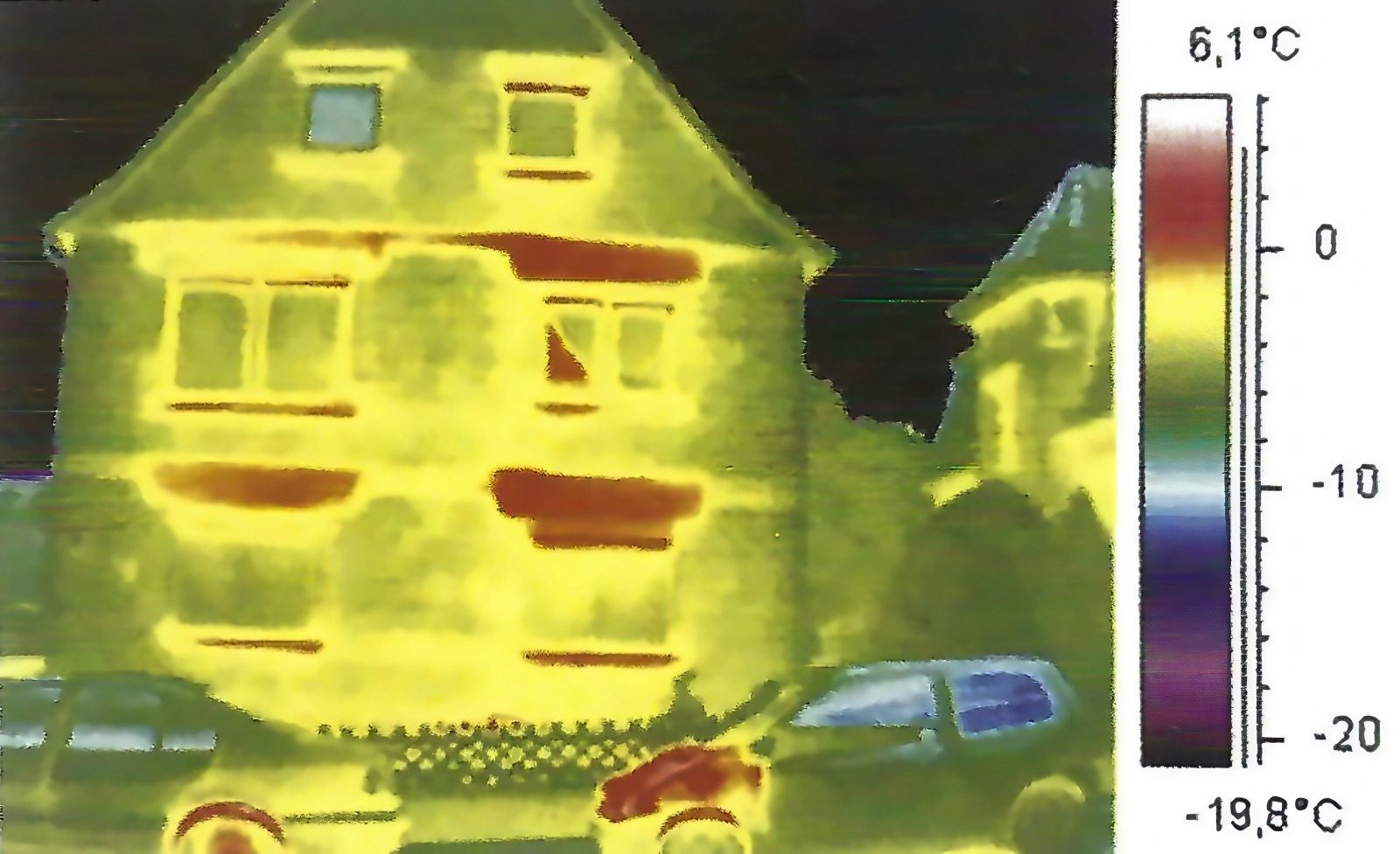 Hot spots due to bad insulation